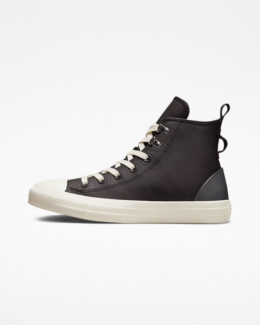 Women's Converse Chuck Taylor All Star Leather Hike High Top Shoes Black | AU E6094C